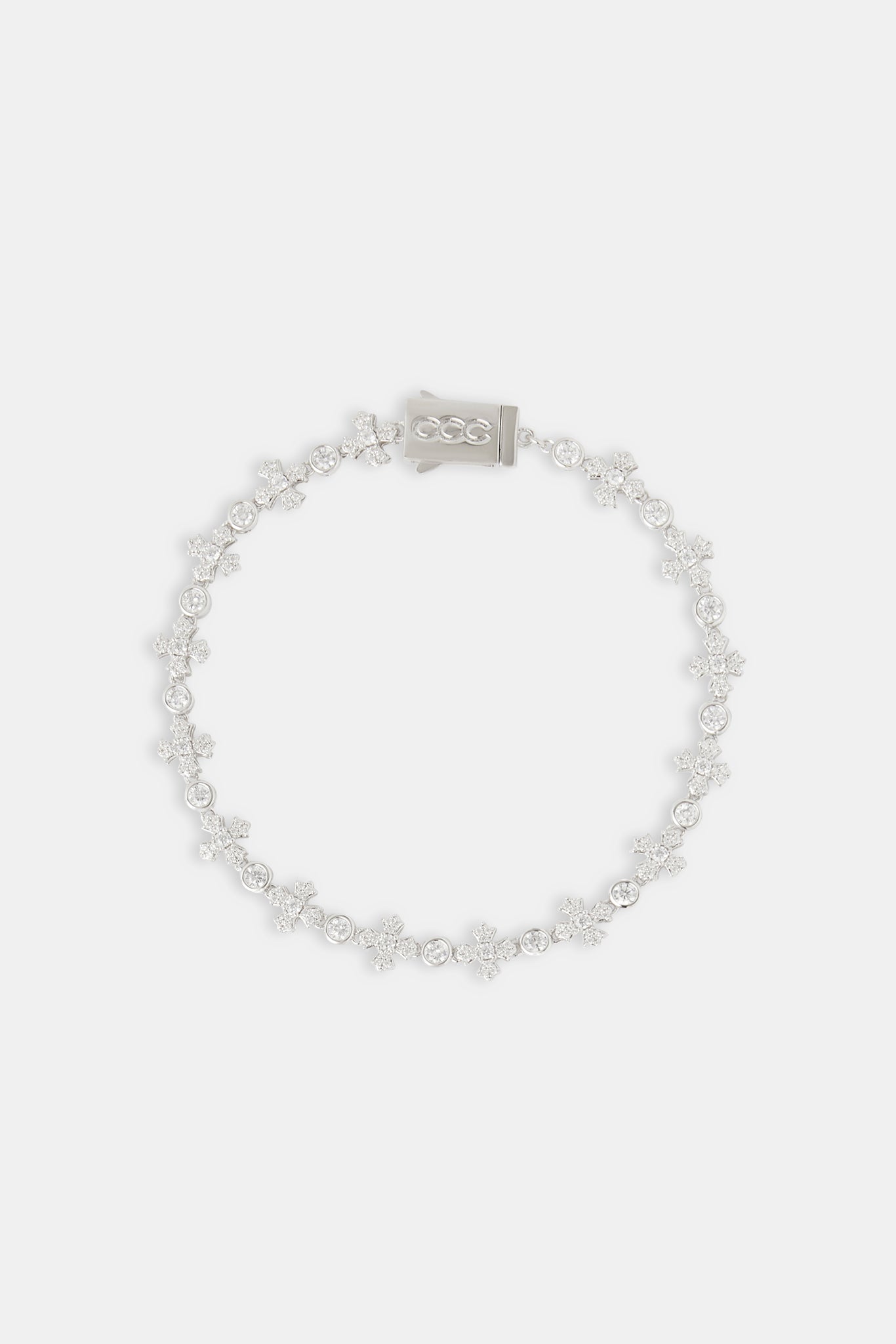 Armband mit Eiskreuz und Edelsteinen – 6 mm